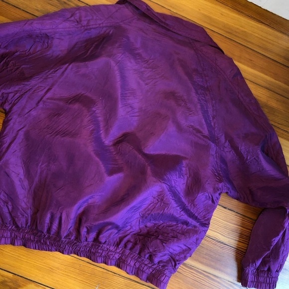 Vintage Details Express 100% Silk 80s Zip Up Bomber Jacket - Picture 4 of 7
